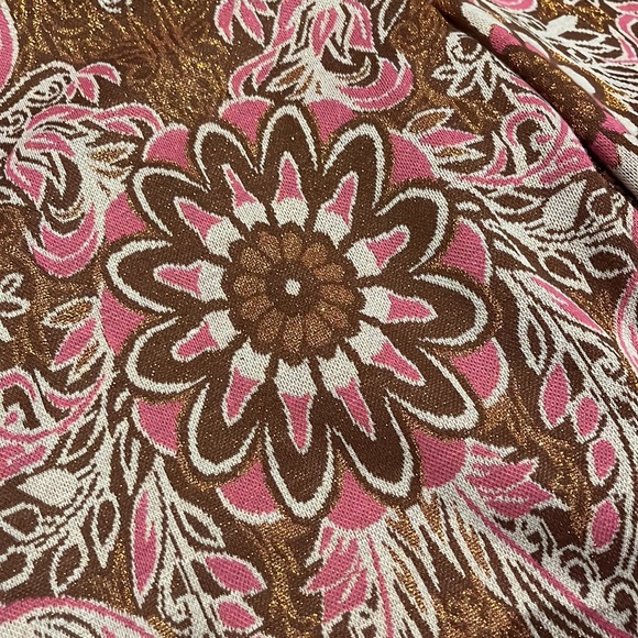 Anthro MAEVE Pink Paisley Flare Leg Retro Pants - Picture 5 of 15